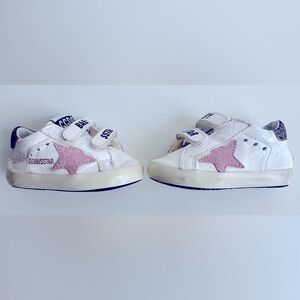 LIKE NEW - PRISTINE GOLDEN GOOSE BABY SHOES BABY SCHOOL WHITE